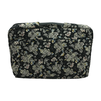 Black Holland Garden Quilted 17" Laptop Travel Bag