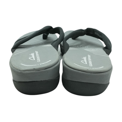 Black Wedged Sandals
