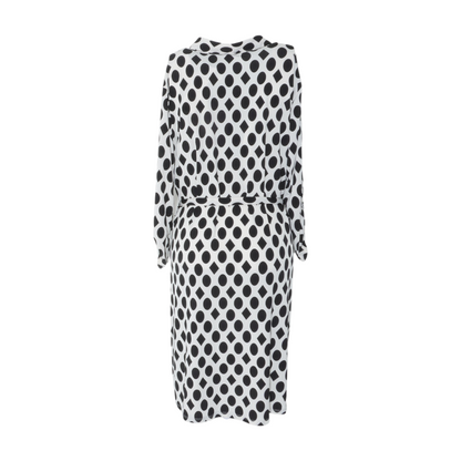 White Petite Abstract Midi Dress