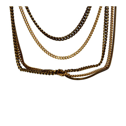 14K Gold Plated Harrow Layering Pendant Necklace
