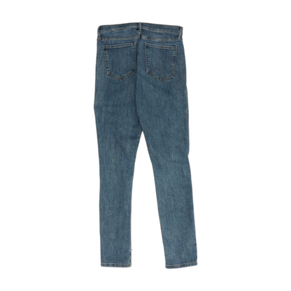 Blue Long Straight Jeans