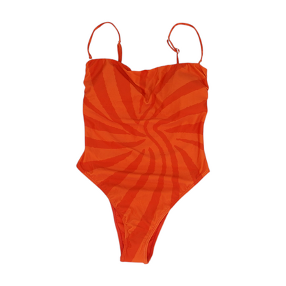 Orange Print One-Piece