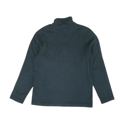 Black Solid 1/4 Zip Sweater