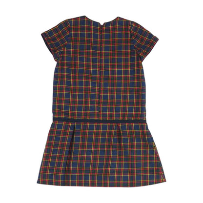Navy Plaid Dress