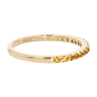 1/4 ctw 10K Yellow Gold Citrine Band Ring