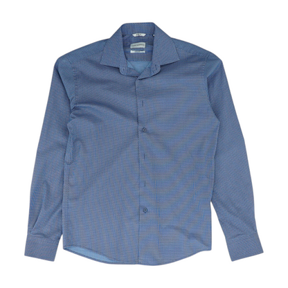 Blue Print Long Sleeve Button Down