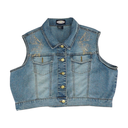 Vintage Blue Solid Vest