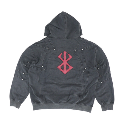 Black Solid Hoodie Pullover