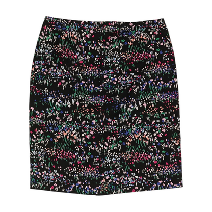 Black Petite Print Skirt