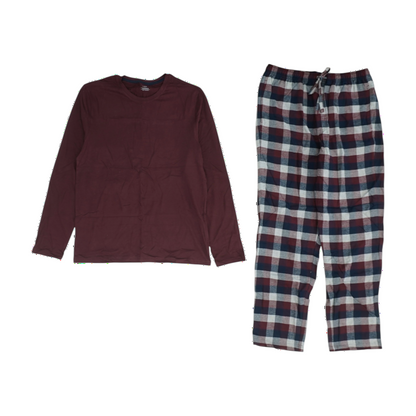 Burgundy Plaid Pajama Set
