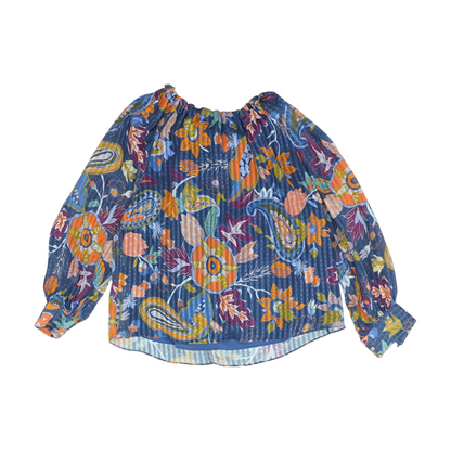 Blue Floral Blouse