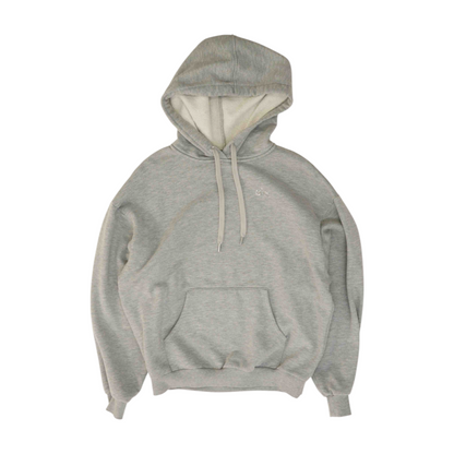 Gray Solid Hoodie Pullover