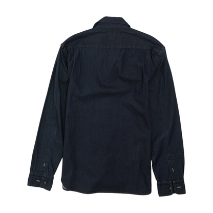 Indigo Solid Long Sleeve Button Down
