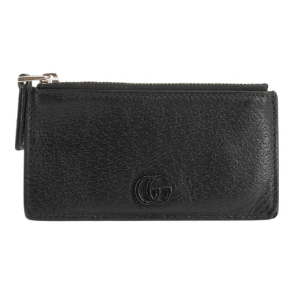 Black GG Marmont Zip Card Case