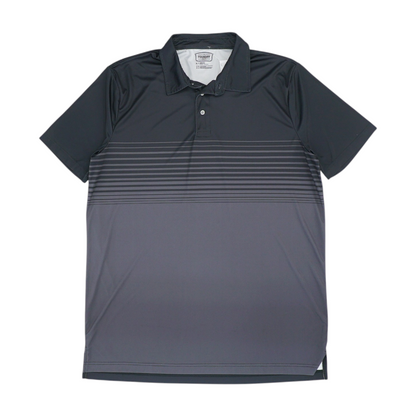 Black Tall Striped Short Sleeve Polo
