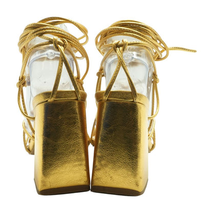 Gold Block Heels