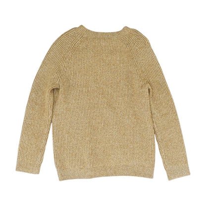 Tan Solid Crewneck Sweater