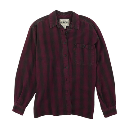 Magenta Striped Flannel Button Down