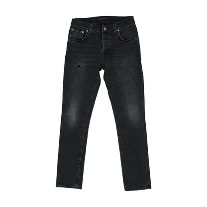 Black Mid Rise Skinny Leg Jeans