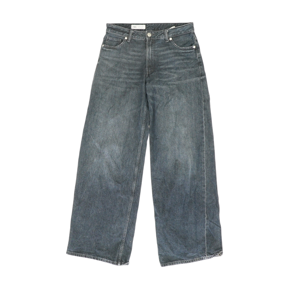 Navy Wide Leg Jeans