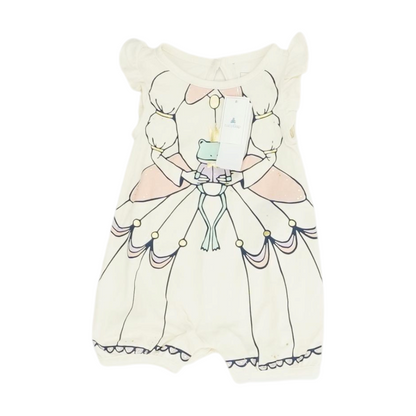 Ivory Graphic Sleeveless One-Piece