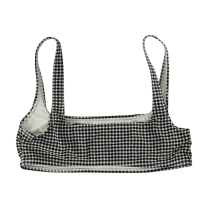 Black Check Swim Top