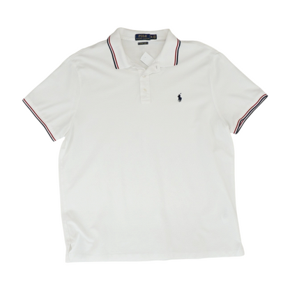 White Solid Short Sleeve Polo