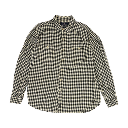Black Check Flannel Button Down