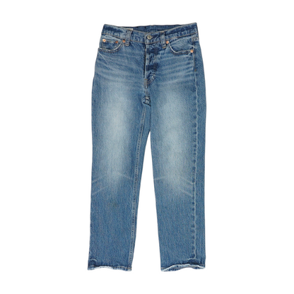 Blue Petite Straight Jeans
