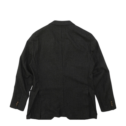 Gray Solid Wool Blend Sport Coat