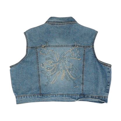 Vintage Blue Solid Vest