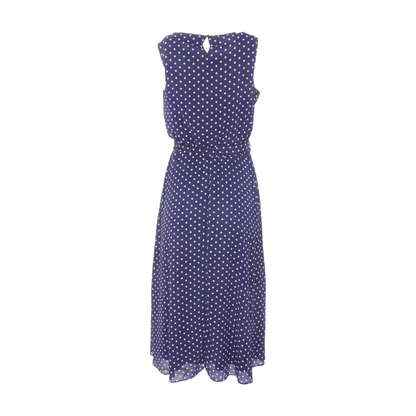 Navy Polka Dot Midi Dress