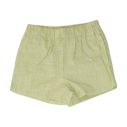 Green Striped Chino Shorts
