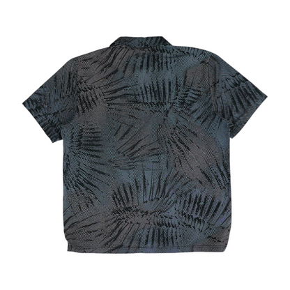 Black Print Short Sleeve Polo