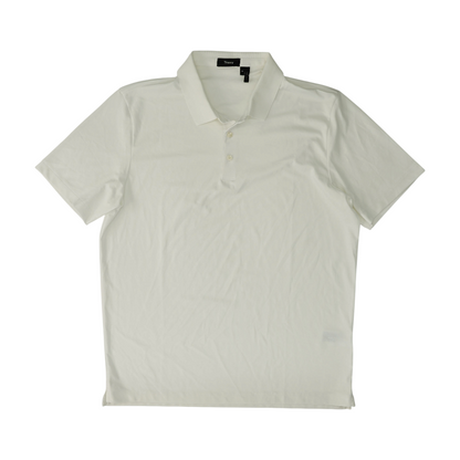 White Solid Short Sleeve Polo