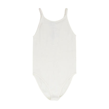 Beige Solid Bodysuit Knit Top
