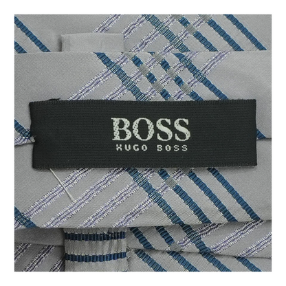 Gray Check Neck Tie