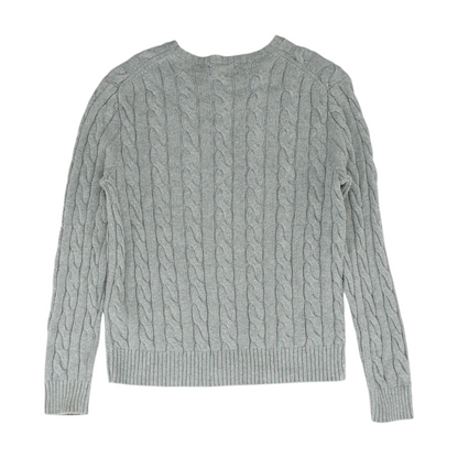 Gray Solid Pullover Sweater