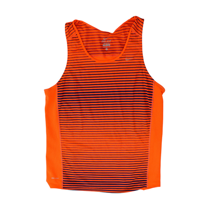 Neon Orange Striped Active Tank