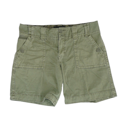 Green Solid Chino Shorts