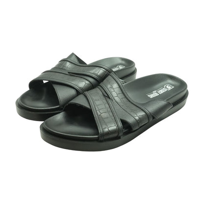 Black Casual Slide Sandals