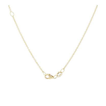 14K Yellow Gold Sapphire Pendant Necklace
