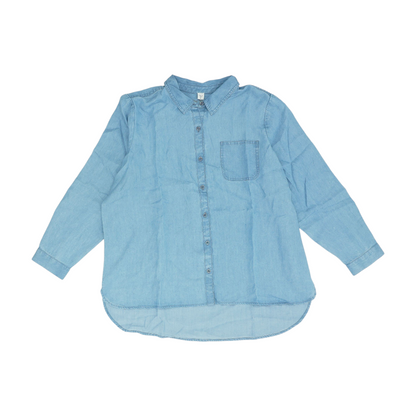 Blue Petite Button Down