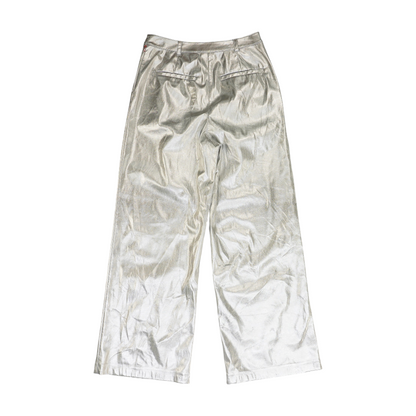 Silver Wide Leg Pants