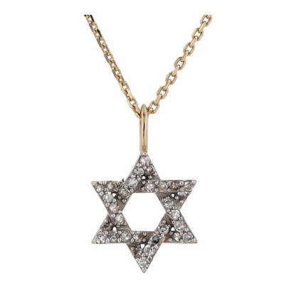14K Yellow Gold Diamond Pendant Necklace