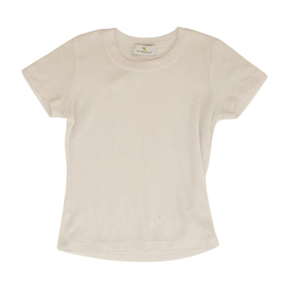 White Solid Crewneck T-Shirt