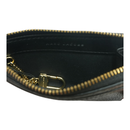 The Leather Top Zip Multi Wallet in Black