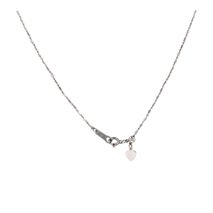 18K White Gold Onyx Pendant Necklace
