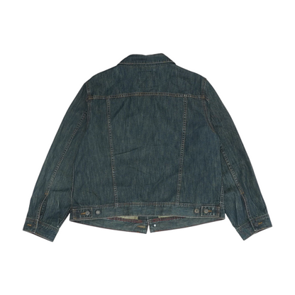 Navy Solid Denim Jacket