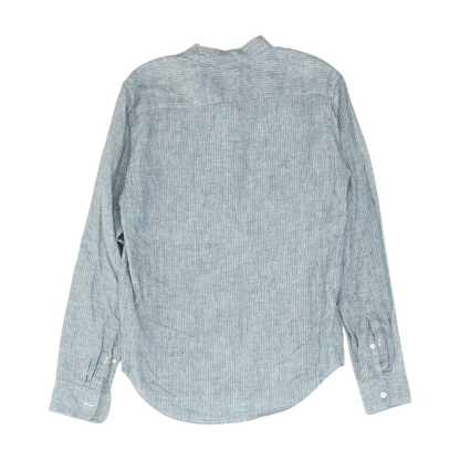 Navy Striped Long Sleeve Button Down